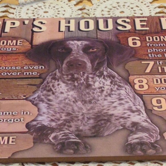 GSP Rules - German Shorthaired Pointer Humorous Plaque - Picture 4 of 5